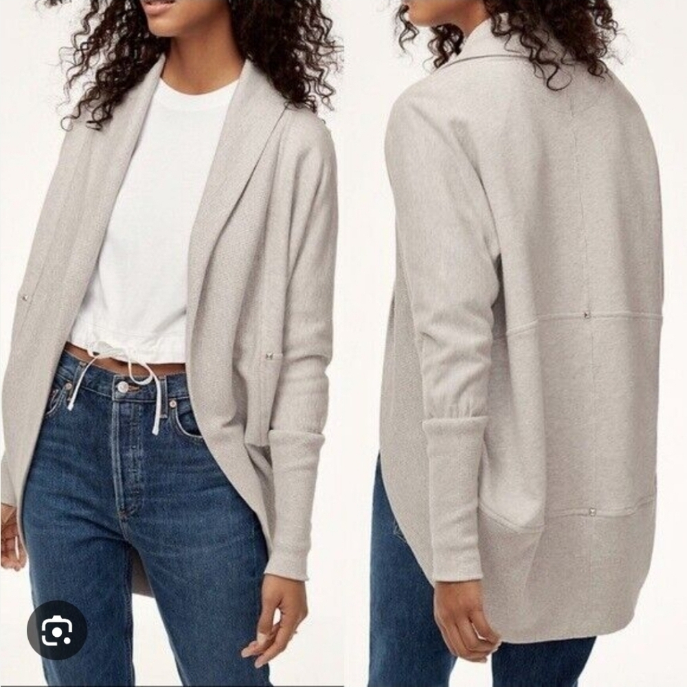 Wilfred Casual Gray/Cream Diderot Sweater/Cardigan